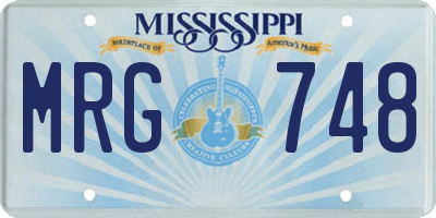 MS license plate MRG748