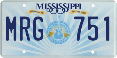 MS license plate MRG751