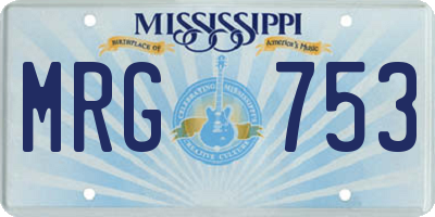 MS license plate MRG753