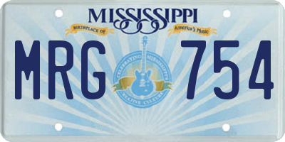 MS license plate MRG754