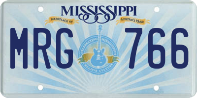MS license plate MRG766