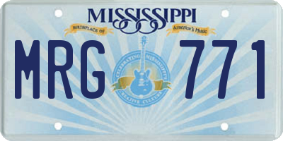 MS license plate MRG771