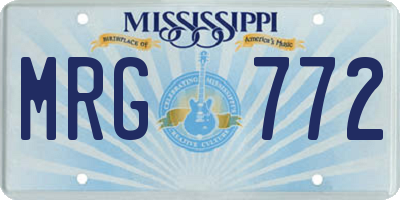 MS license plate MRG772