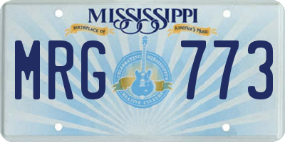 MS license plate MRG773
