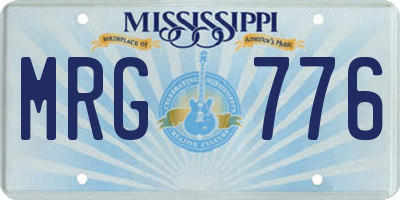 MS license plate MRG776