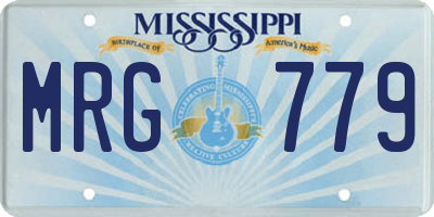 MS license plate MRG779