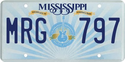 MS license plate MRG797