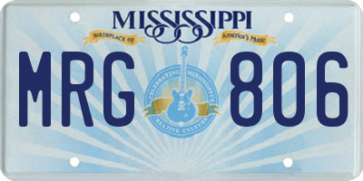 MS license plate MRG806
