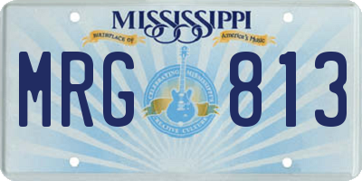MS license plate MRG813