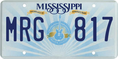 MS license plate MRG817