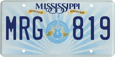 MS license plate MRG819