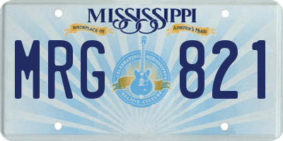 MS license plate MRG821