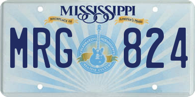 MS license plate MRG824