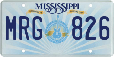 MS license plate MRG826