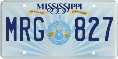 MS license plate MRG827