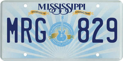MS license plate MRG829