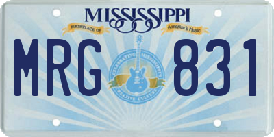 MS license plate MRG831
