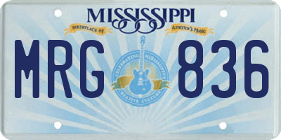 MS license plate MRG836