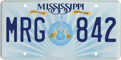 MS license plate MRG842