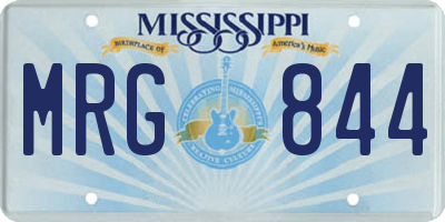 MS license plate MRG844