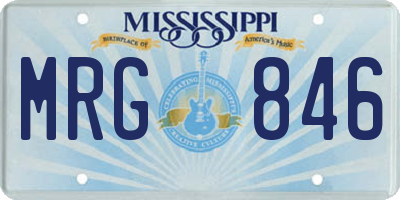 MS license plate MRG846