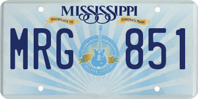 MS license plate MRG851