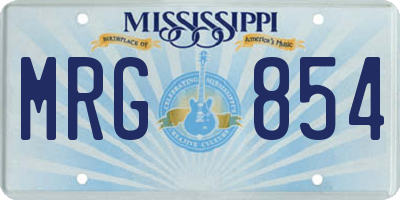 MS license plate MRG854