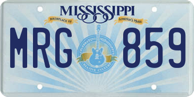 MS license plate MRG859