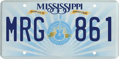 MS license plate MRG861