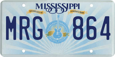 MS license plate MRG864