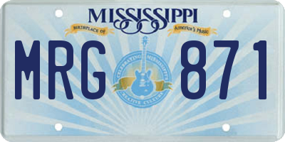 MS license plate MRG871