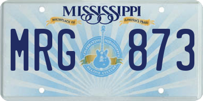 MS license plate MRG873