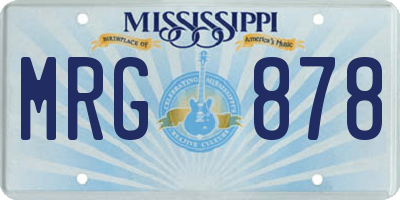 MS license plate MRG878