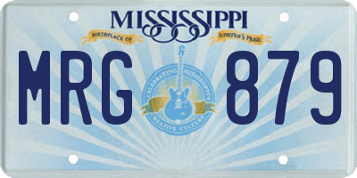 MS license plate MRG879