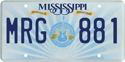 MS license plate MRG881