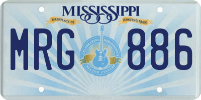 MS license plate MRG886
