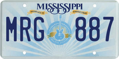 MS license plate MRG887