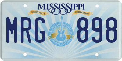 MS license plate MRG898