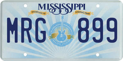MS license plate MRG899