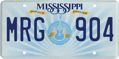 MS license plate MRG904