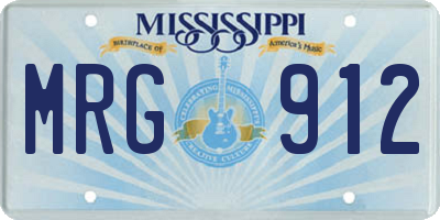 MS license plate MRG912