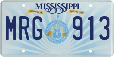 MS license plate MRG913