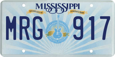 MS license plate MRG917