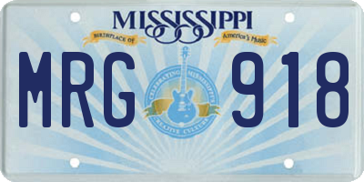 MS license plate MRG918