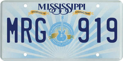 MS license plate MRG919