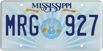 MS license plate MRG927
