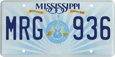MS license plate MRG936