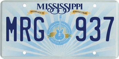MS license plate MRG937