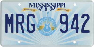 MS license plate MRG942