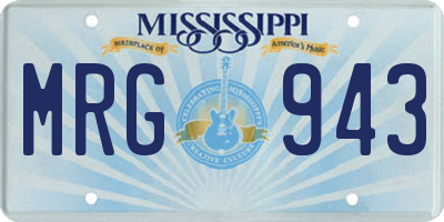 MS license plate MRG943